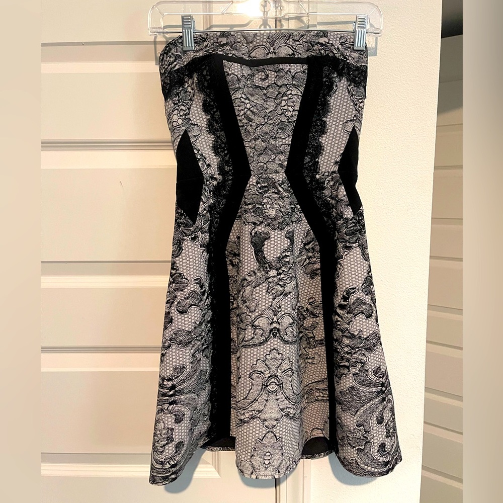 BCBG Strapless Lacy Dress